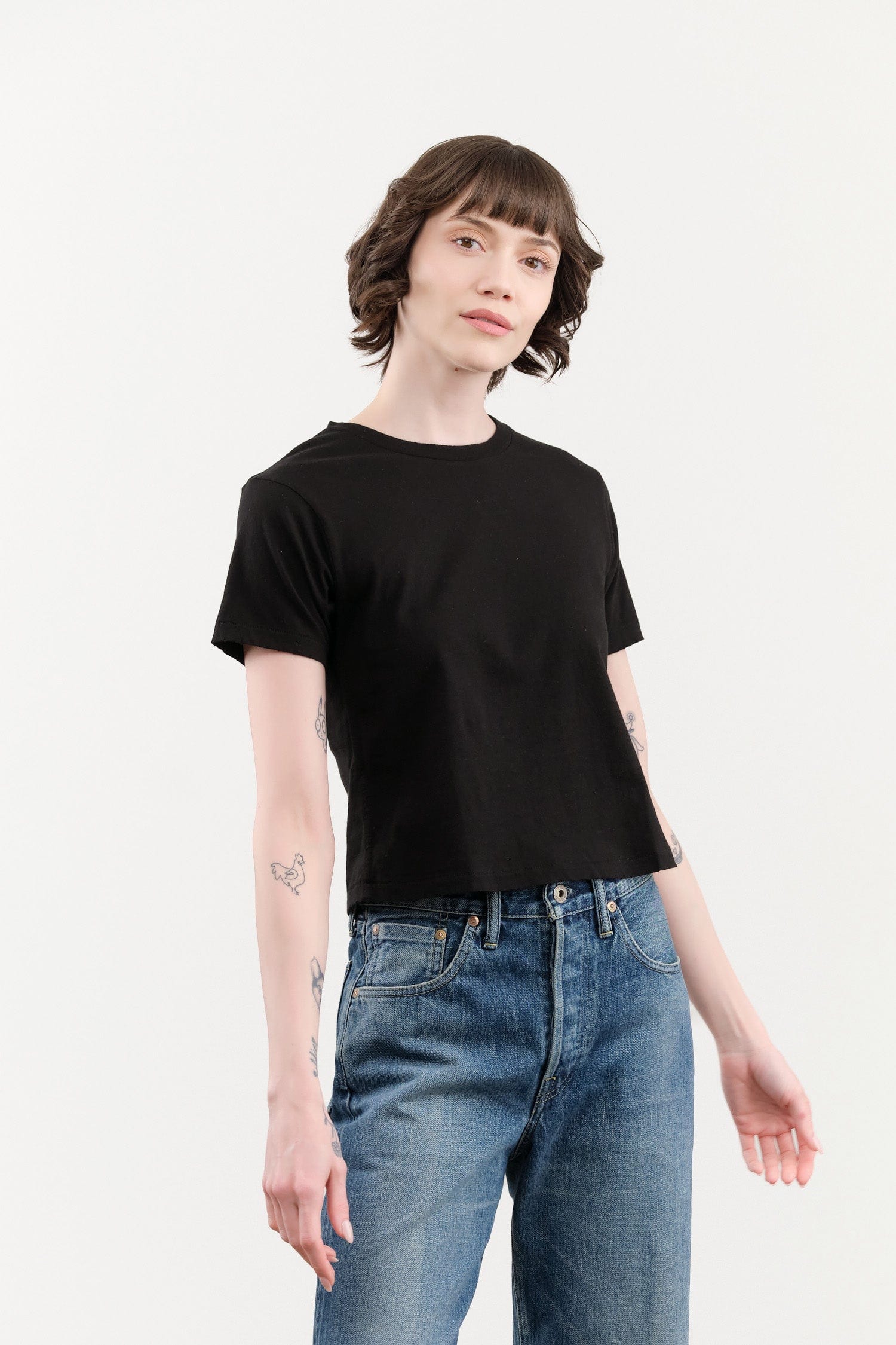 Amo Denim Apparel Womens Tees Babe Tee in Black