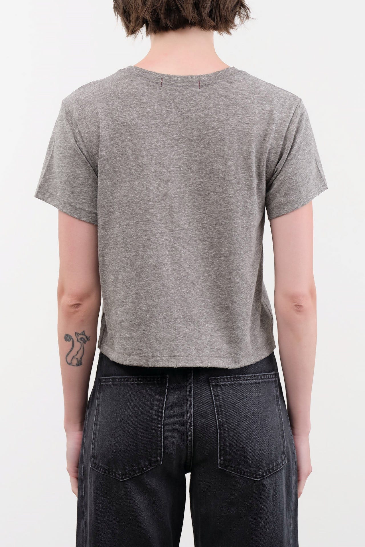 Amo Denim Apparel Womens Tees Babe Tee in Heather Grey