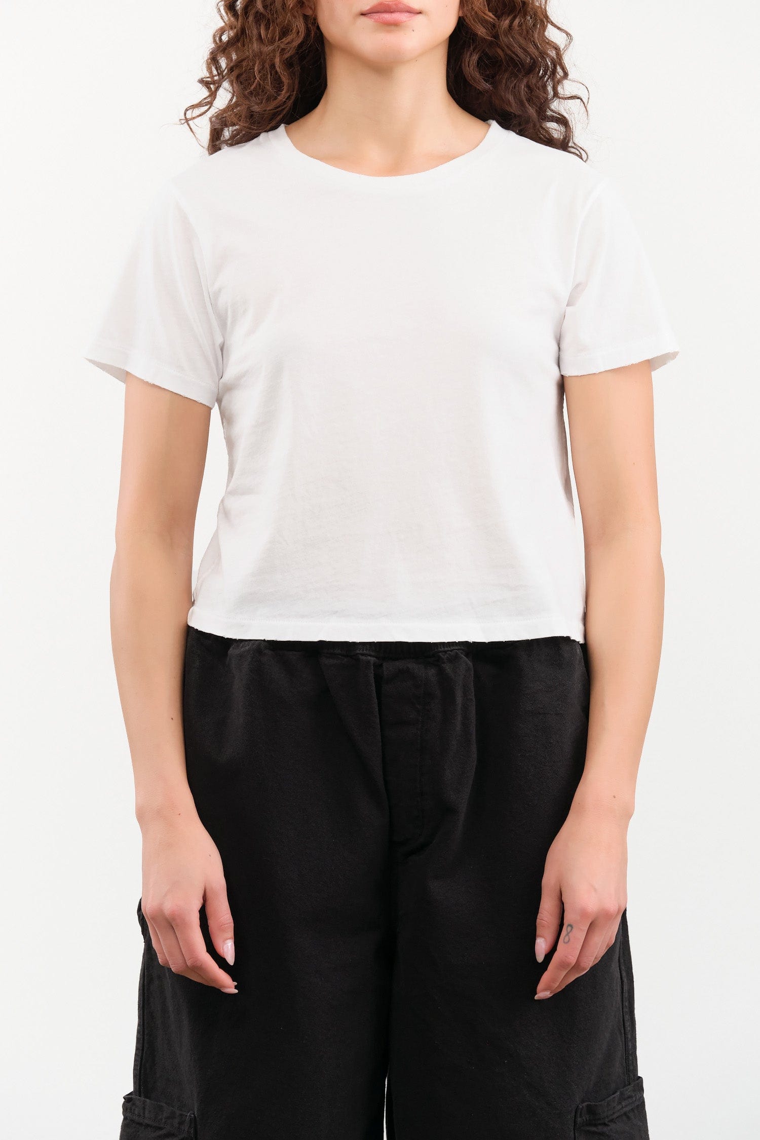 Amo Denim Apparel Womens Tees Babe Tee in White