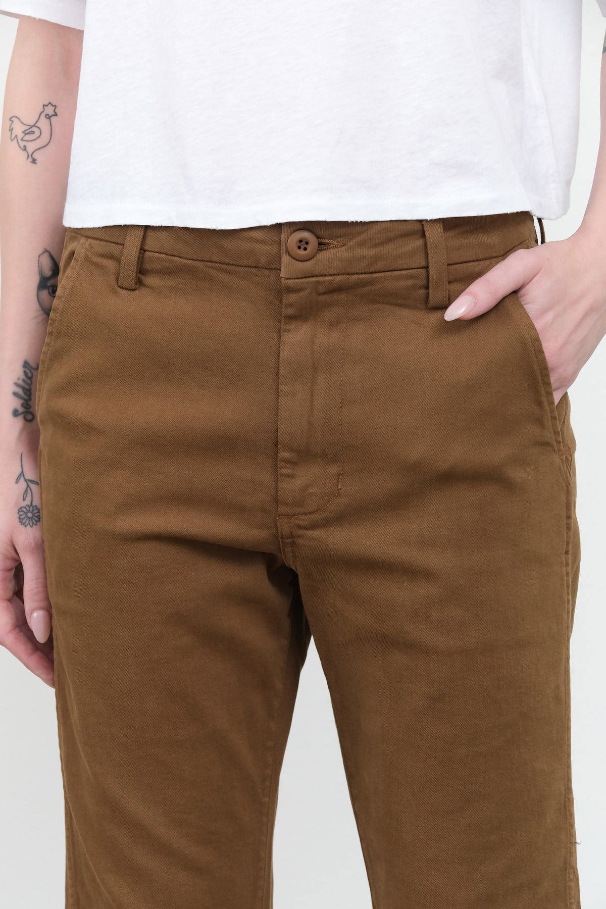 Amo Denim Apparel Womens Pants Easy Trouser Relaxed Crop Straight
