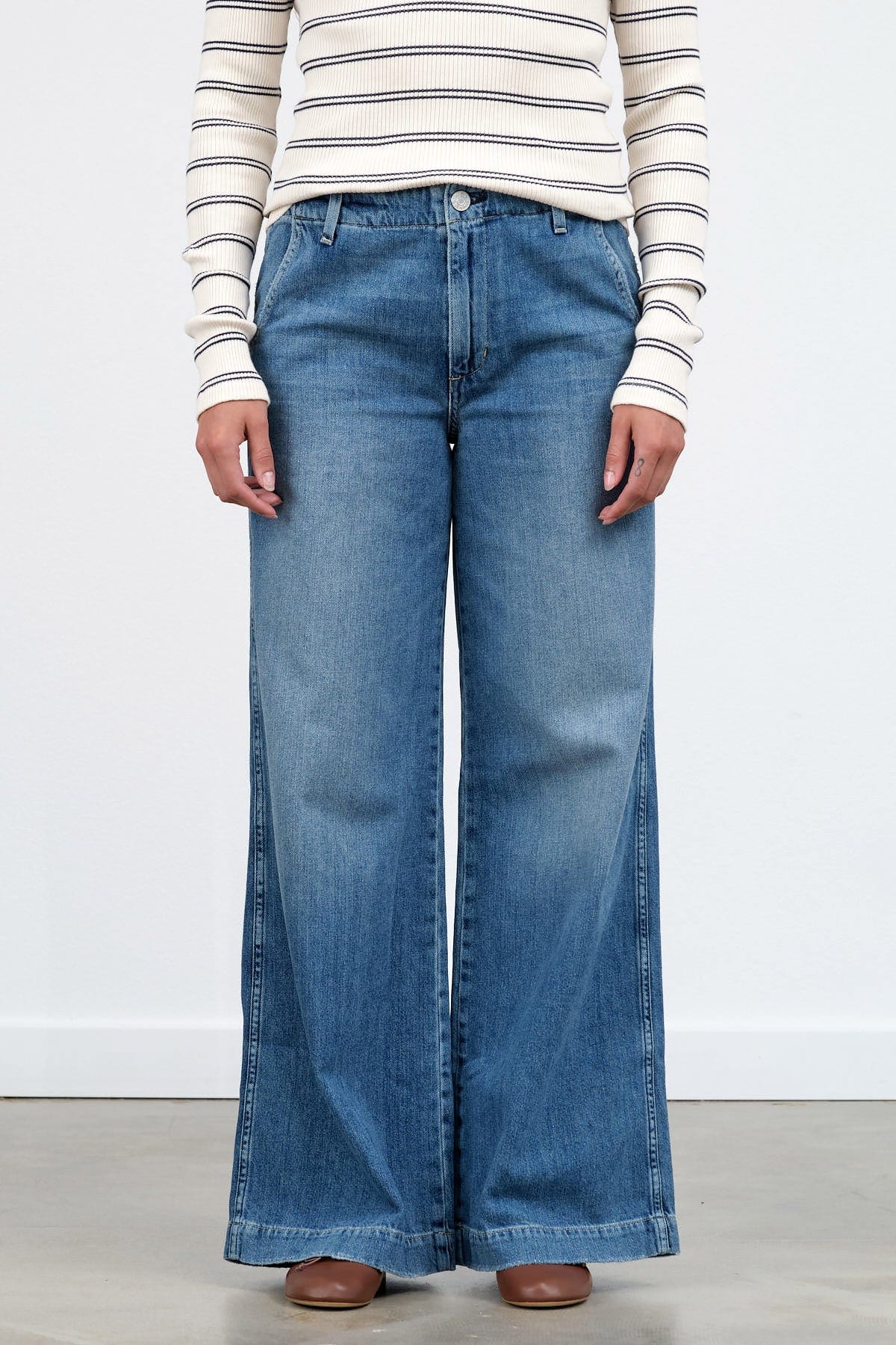 Amo Denim Apparel Womens Denim Edith Wide Leg Trouser