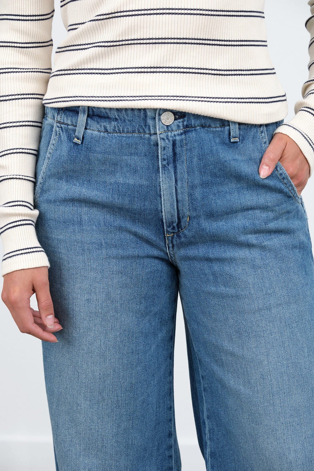 Amo Denim Apparel Womens Denim Edith Wide Leg Trouser