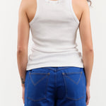 Amo Denim Apparel Womens Tees Long Rib Tank in White