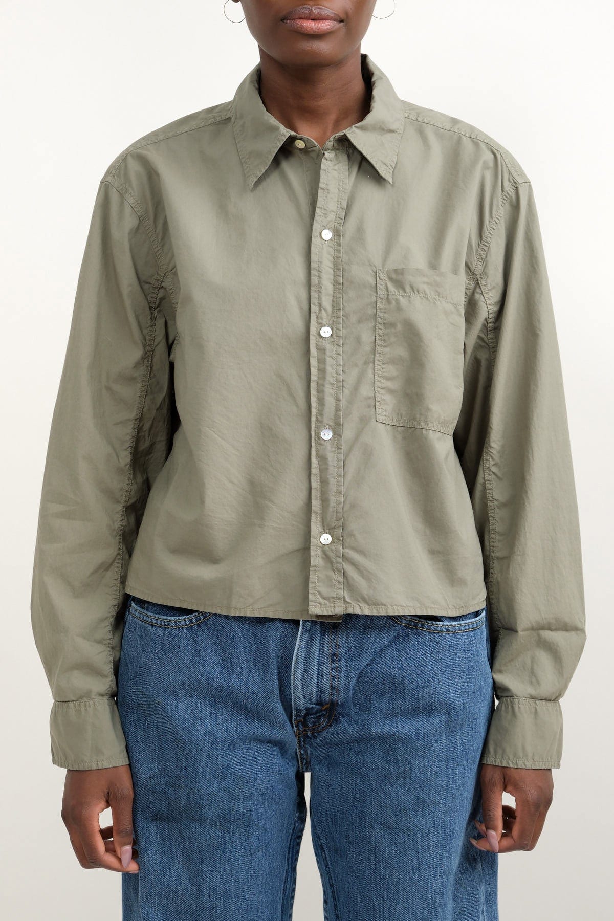 cotton cropped long sleeve
