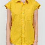 Amo Denim Apparel Womens Blouses Ruth Sleeveless Shirt in Lemon