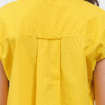 Amo Denim Apparel Womens Blouses Ruth Sleeveless Shirt in Lemon