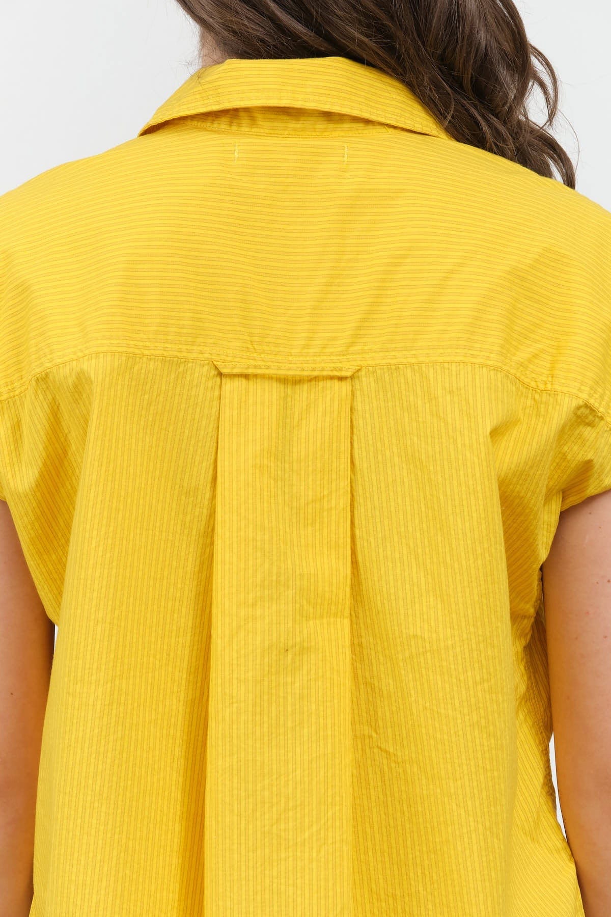 Amo Denim Apparel Womens Blouses Ruth Sleeveless Shirt in Lemon