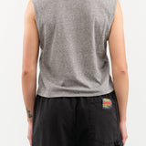 Amo Denim Apparel Womens Tees Sleeveless Babe Tee in Heather Grey