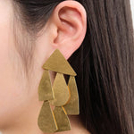 Annie Costello Brown Jewelry Earrings Zola Earrings in Gold-Plated Brass Gold-Plated Brass / 3"