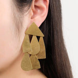 Annie Costello Brown Jewelry Earrings Zola Earrings in Gold-Plated Brass Gold-Plated Brass / 3"