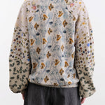 Anntian Apparel Womens Blouses Cotton Hemp Pullover Print 4B / One Size