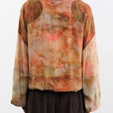 Anntian Apparel Womens Blouses Silk Pullover Print 5 / One Size