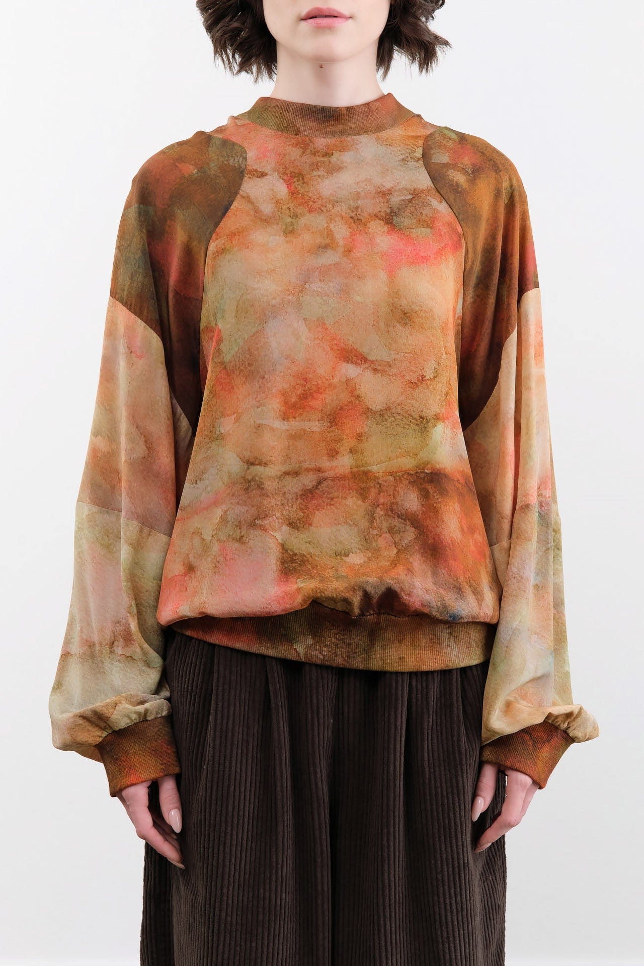 Anntian Apparel Womens Blouses Silk Pullover Print 5 / One Size