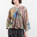 Anntian Apparel Womens Blouses Silk Top in Print 9 Print 9 / One Size