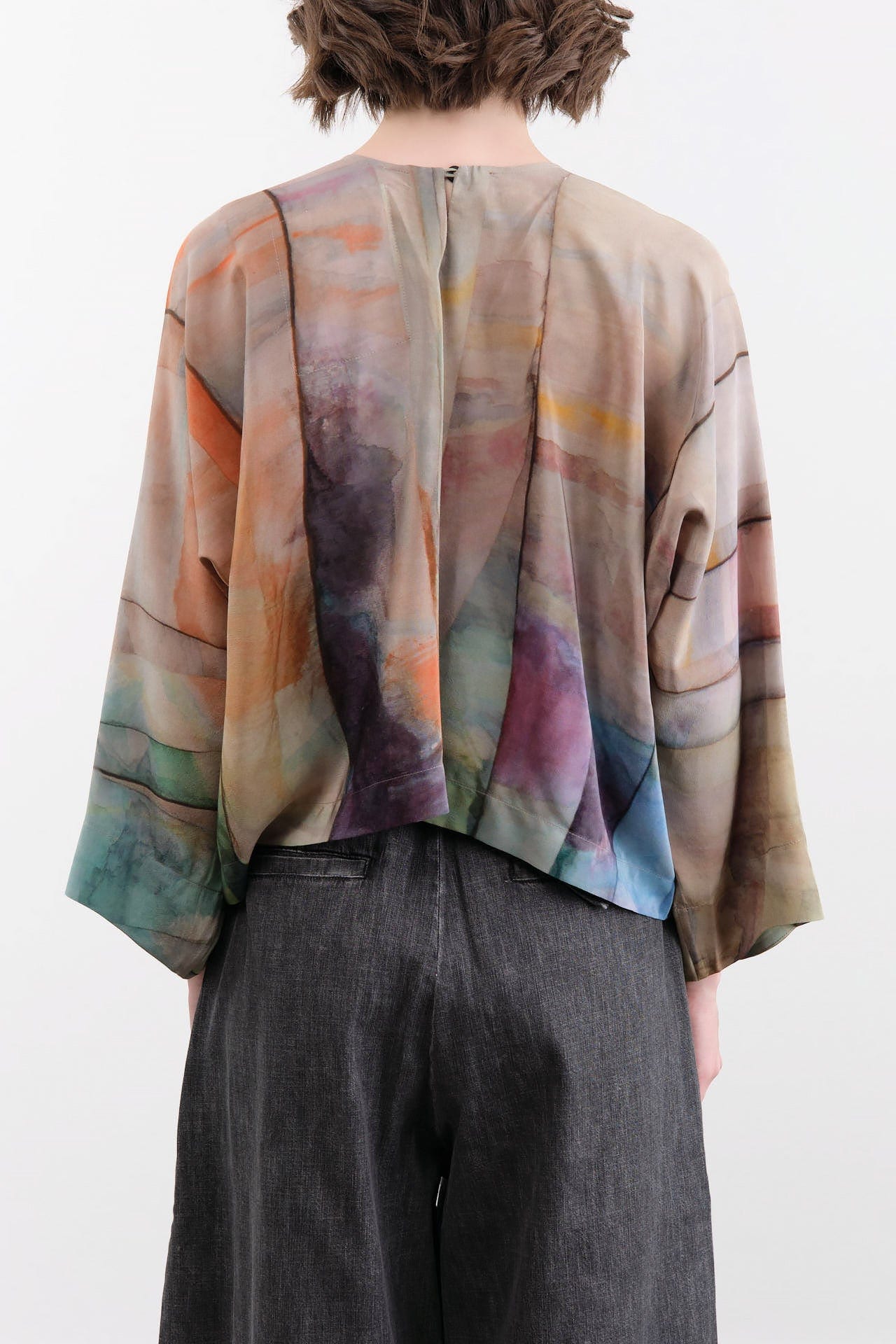 Anntian Apparel Womens Blouses Silk Top in Print 9 Print 9 / One Size