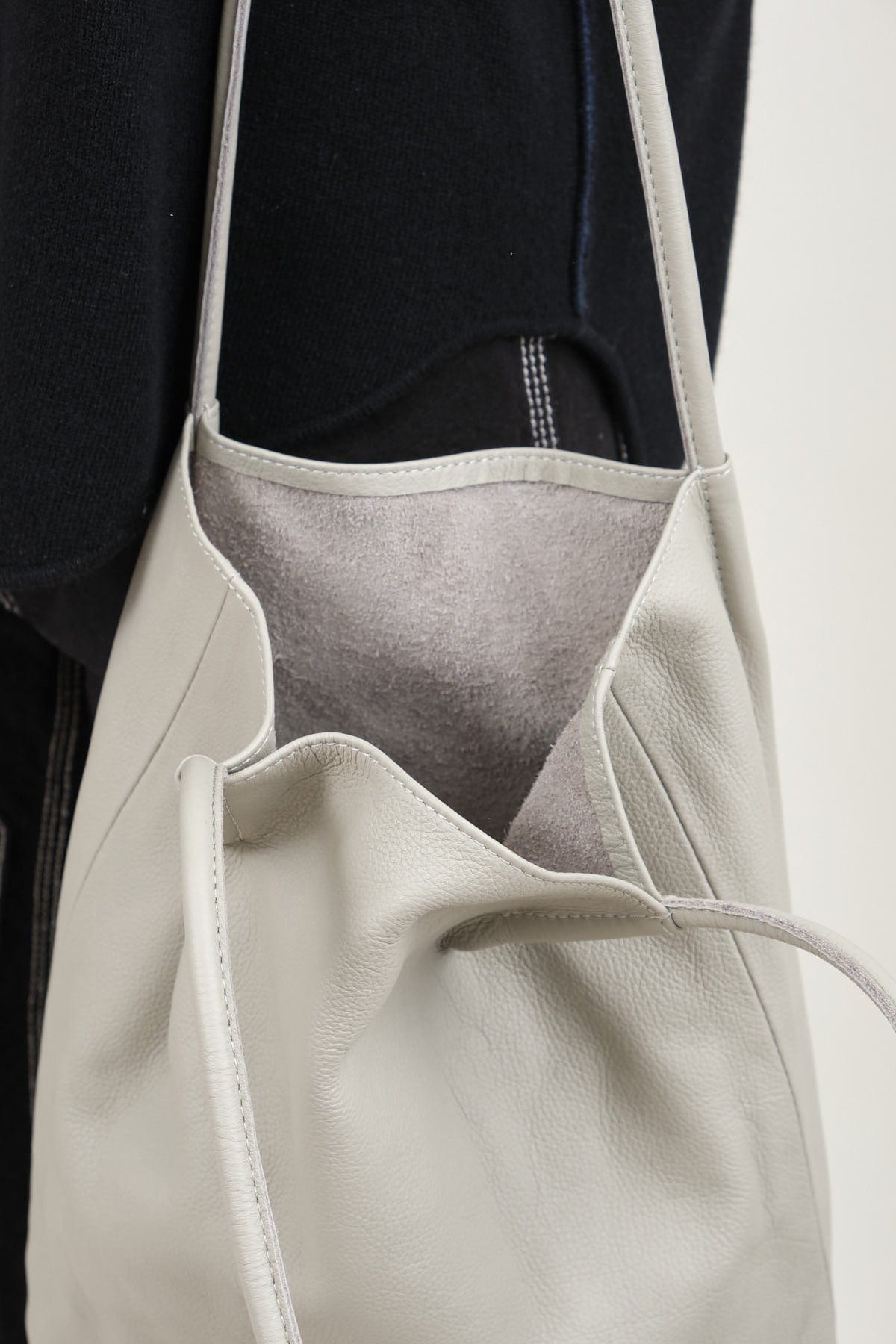 Inside of Frances Bag in Ash