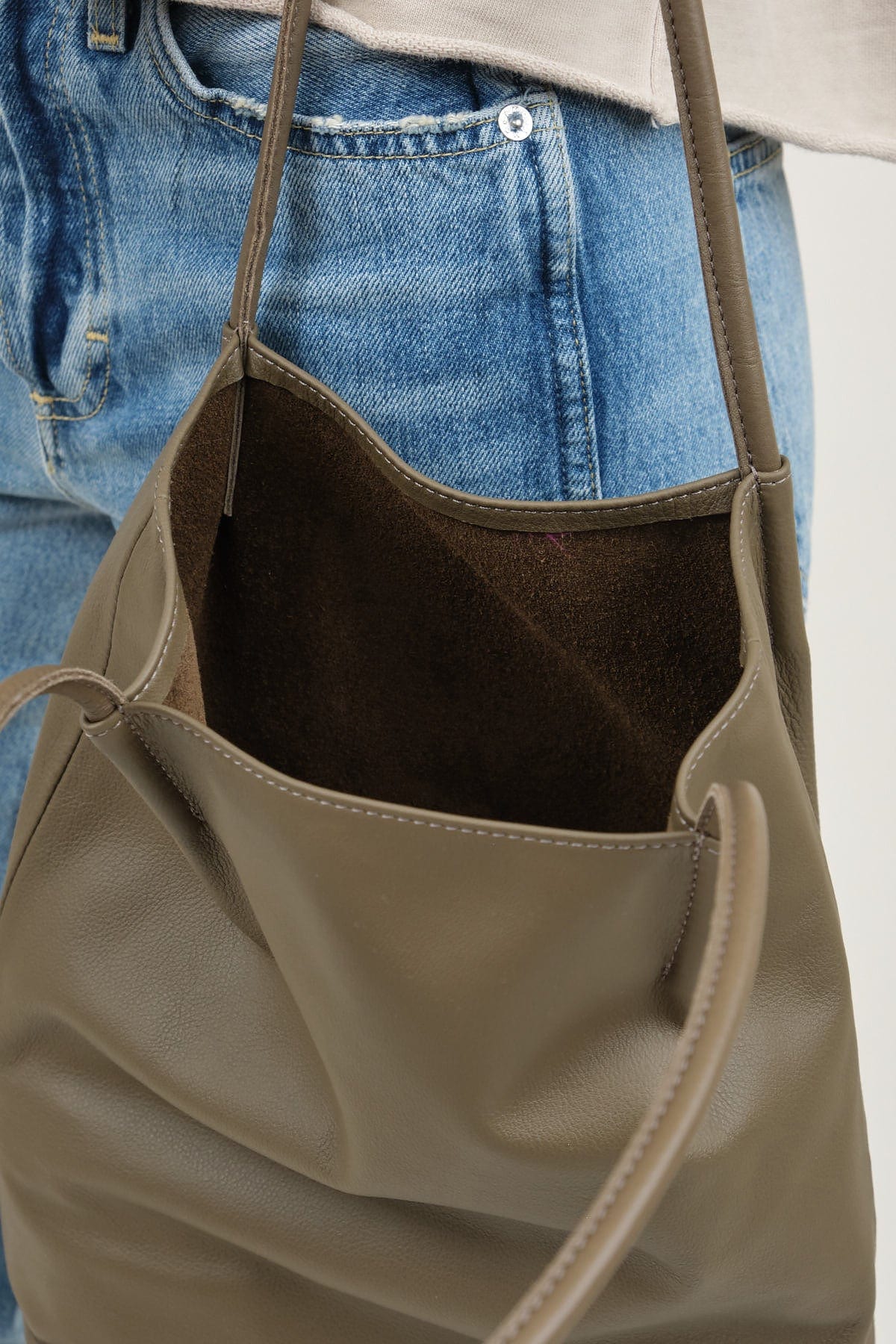 Inside of Frances Bag in Morel