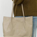 Are Studio Accessories Bags Large Frances Bag in Fog Fog / 11" L X 14" W X 4.5" D