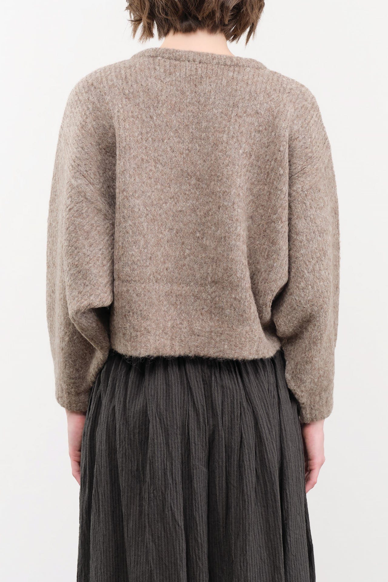 Atelier Delphine Apparel Womens Sweaters Balloon Sleeve Sweater in Deer