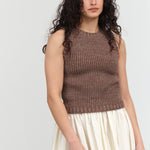 Atelier Delphine Apparel Womens Sweaters Boucle Tank in Mocha Mocha / XSmall
