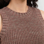 Atelier Delphine Apparel Womens Sweaters Boucle Tank in Mocha
