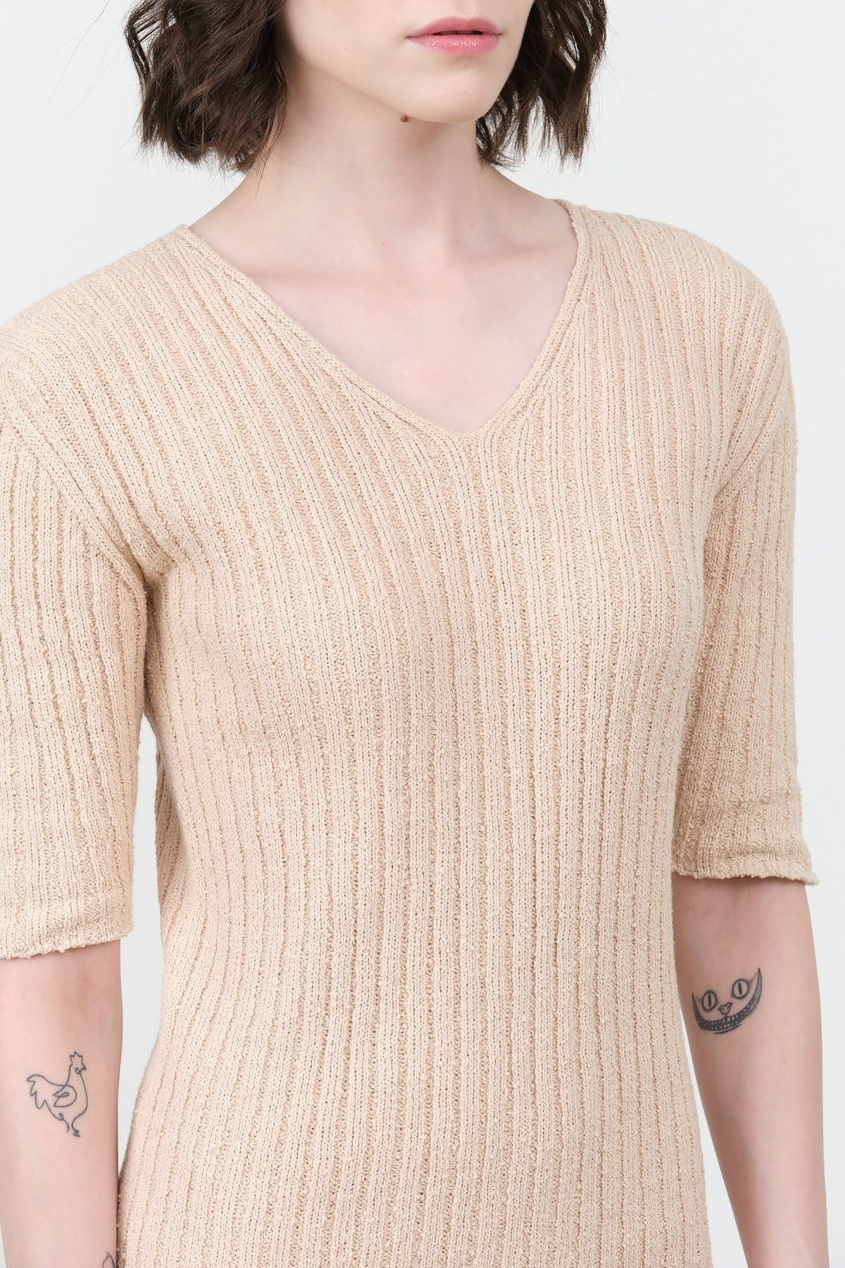 Atelier Delphine Apparel Womens Dresses Boucle V-Neck Dress
