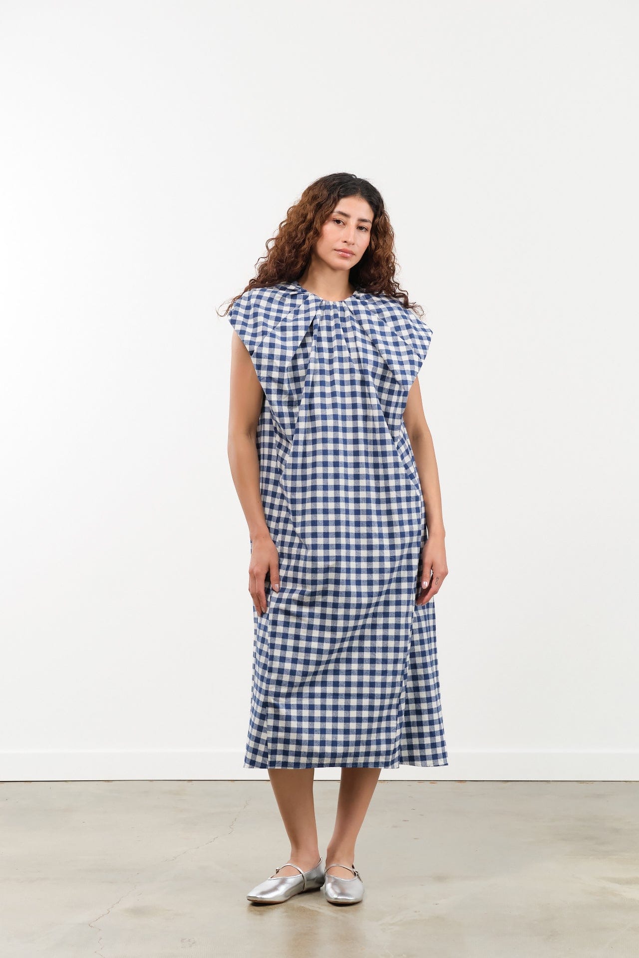 Atelier Delphine Apparel Womens Dresses Cacie Dress in Gingham Gingham / XSmall