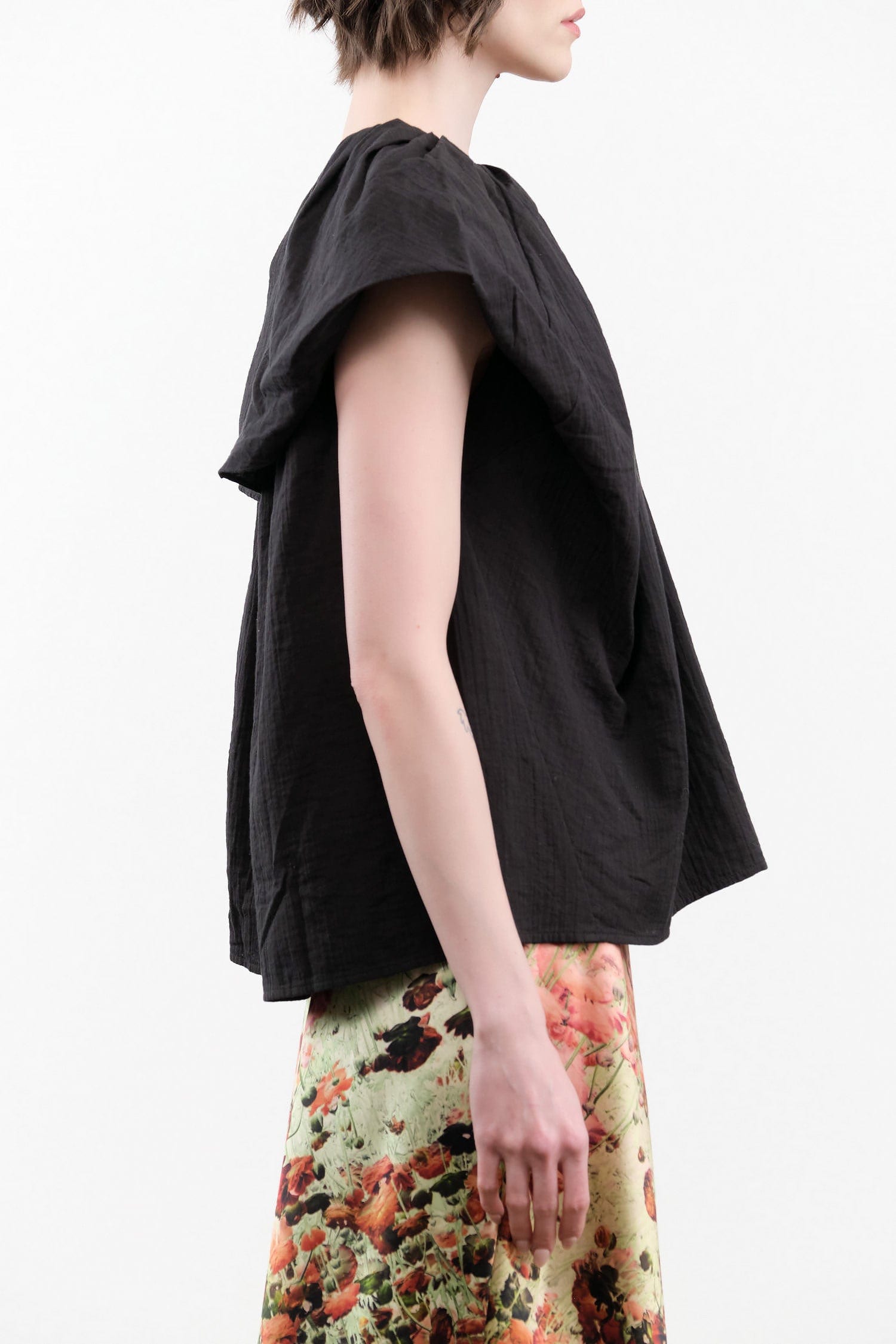 Atelier Delphine Apparel Womens Blouses Cacie Top in Black
