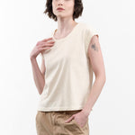 Atelier Delphine Apparel Womens Tees Cap Sleeve Tee in Butter