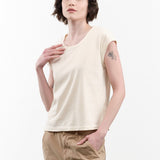 Atelier Delphine Apparel Womens Tees Cap Sleeve Tee in Butter