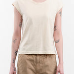 Atelier Delphine Apparel Womens Tees Cap Sleeve Tee in Butter