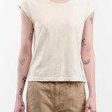 Atelier Delphine Apparel Womens Tees Cap Sleeve Tee in Butter