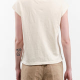 Atelier Delphine Apparel Womens Tees Cap Sleeve Tee in Butter
