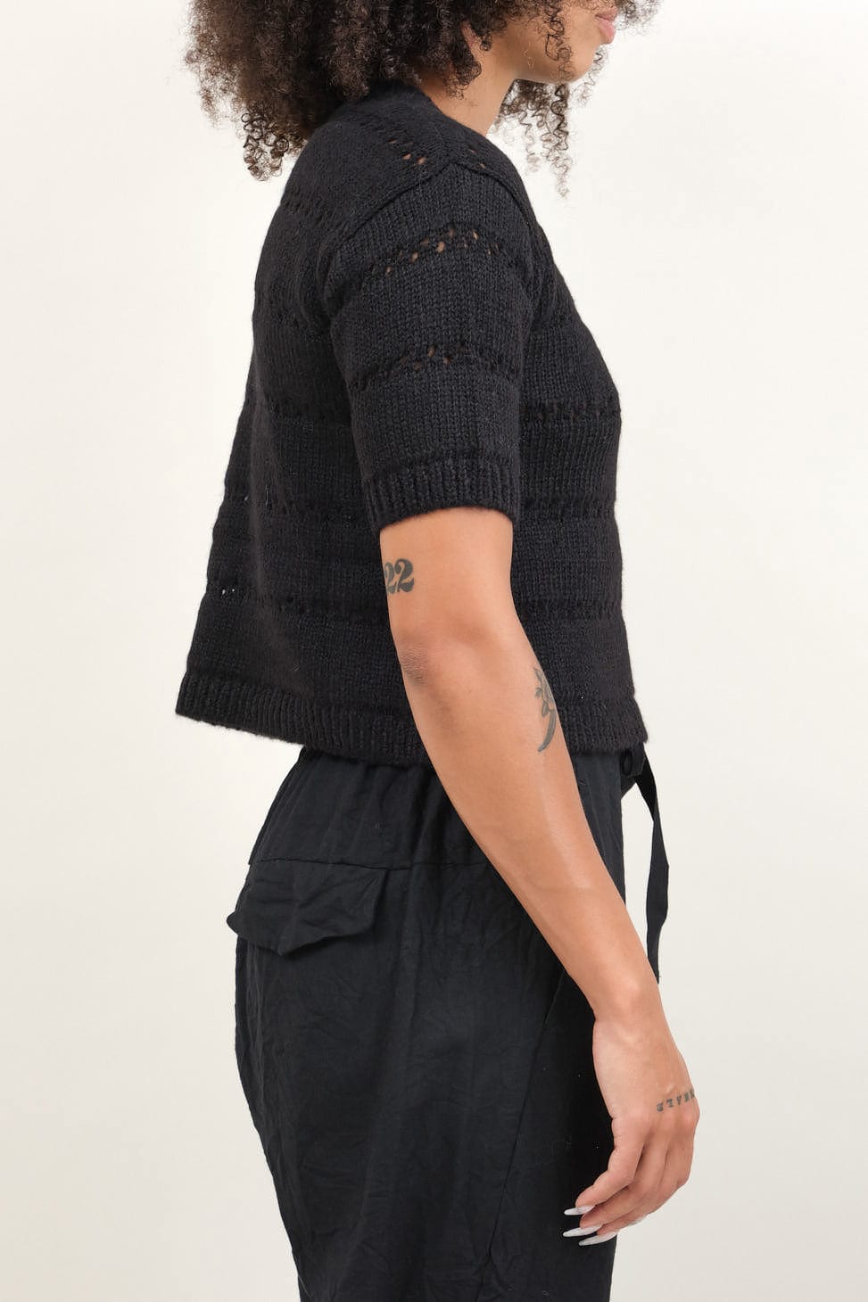 Side of Helena Sweater in Black