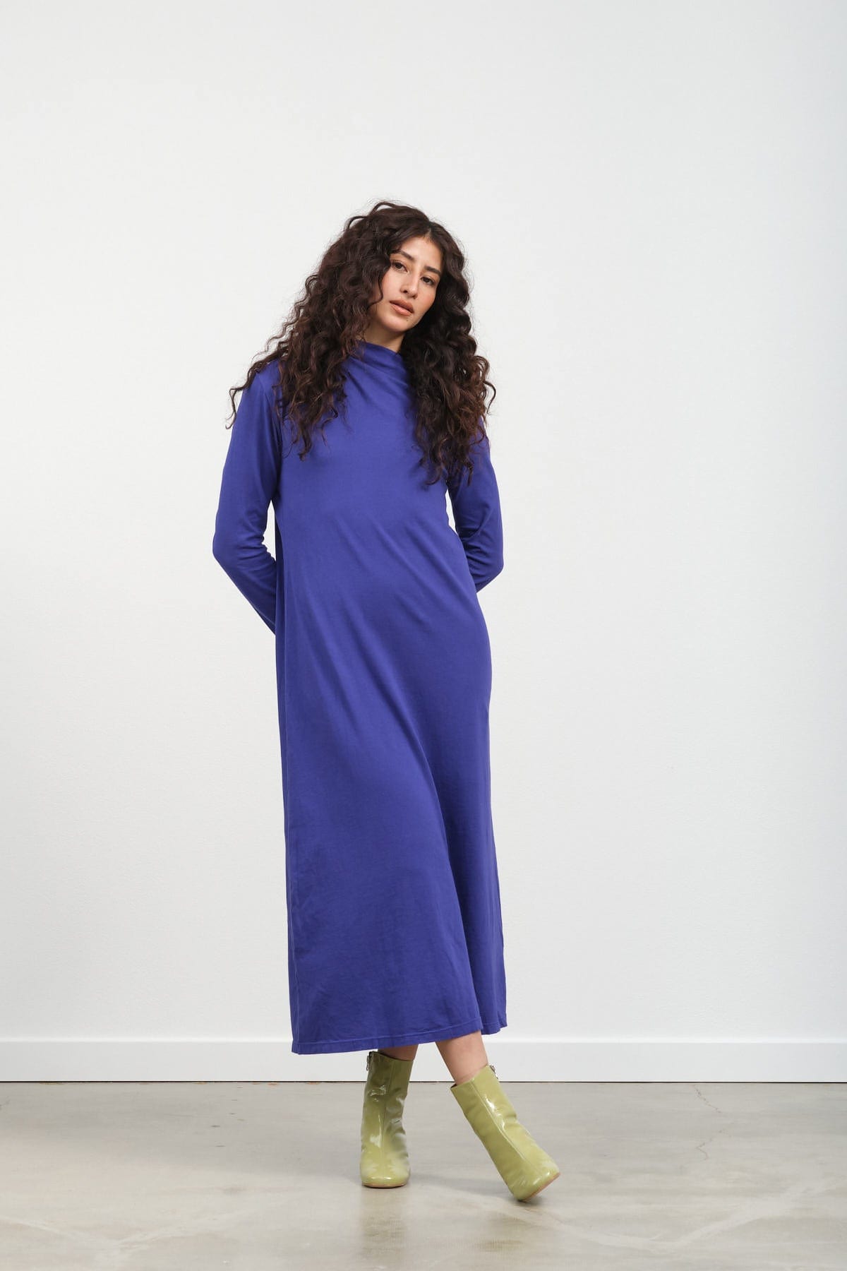 Atelier Delphine Apparel Womens Dresses Lille Dress in Blue Glow