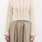 Atelier Delphine Apparel Womens Sweaters Lousanne Top in Cream