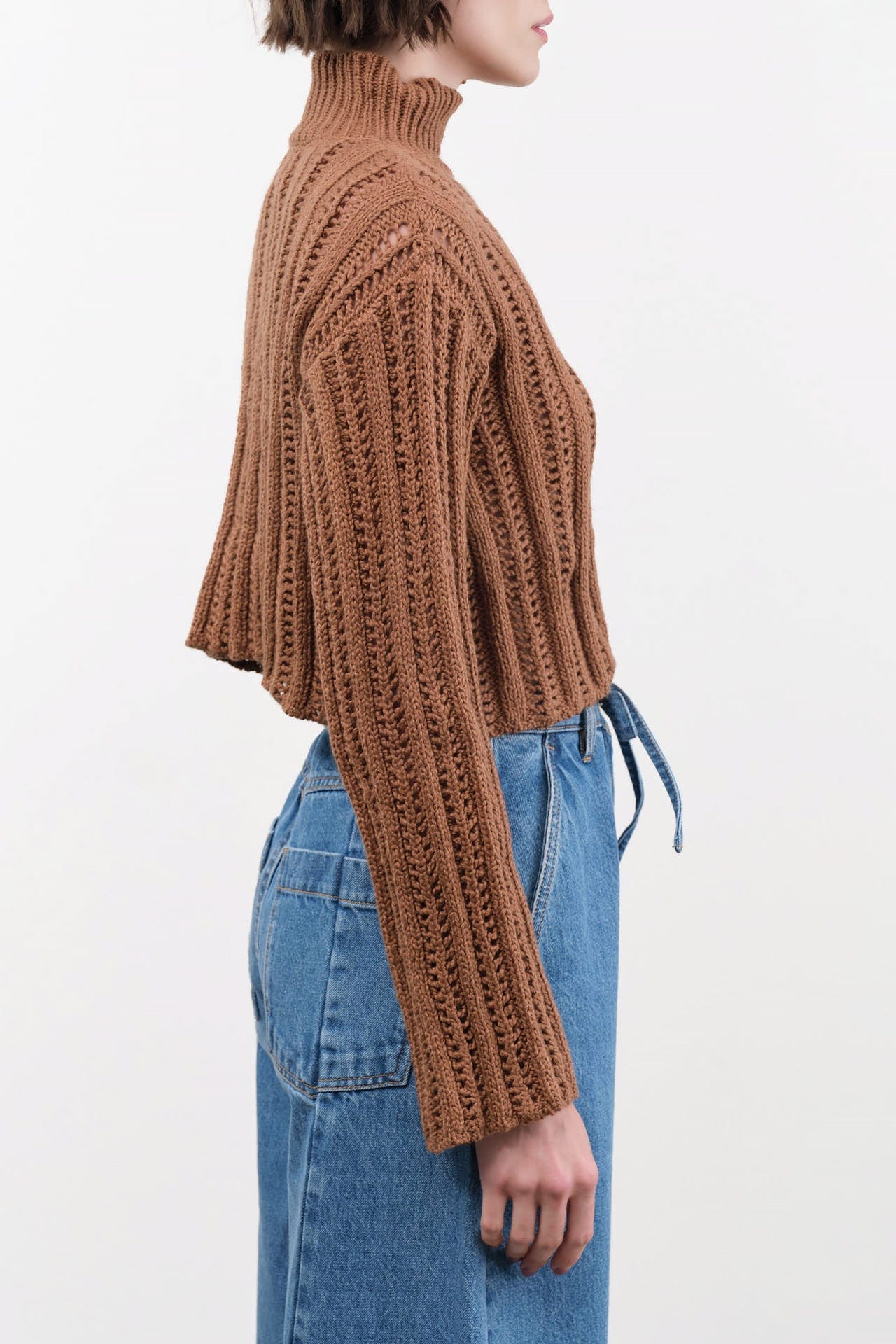 Atelier Delphine Apparel Womens Sweaters Lousanne Top in Wood