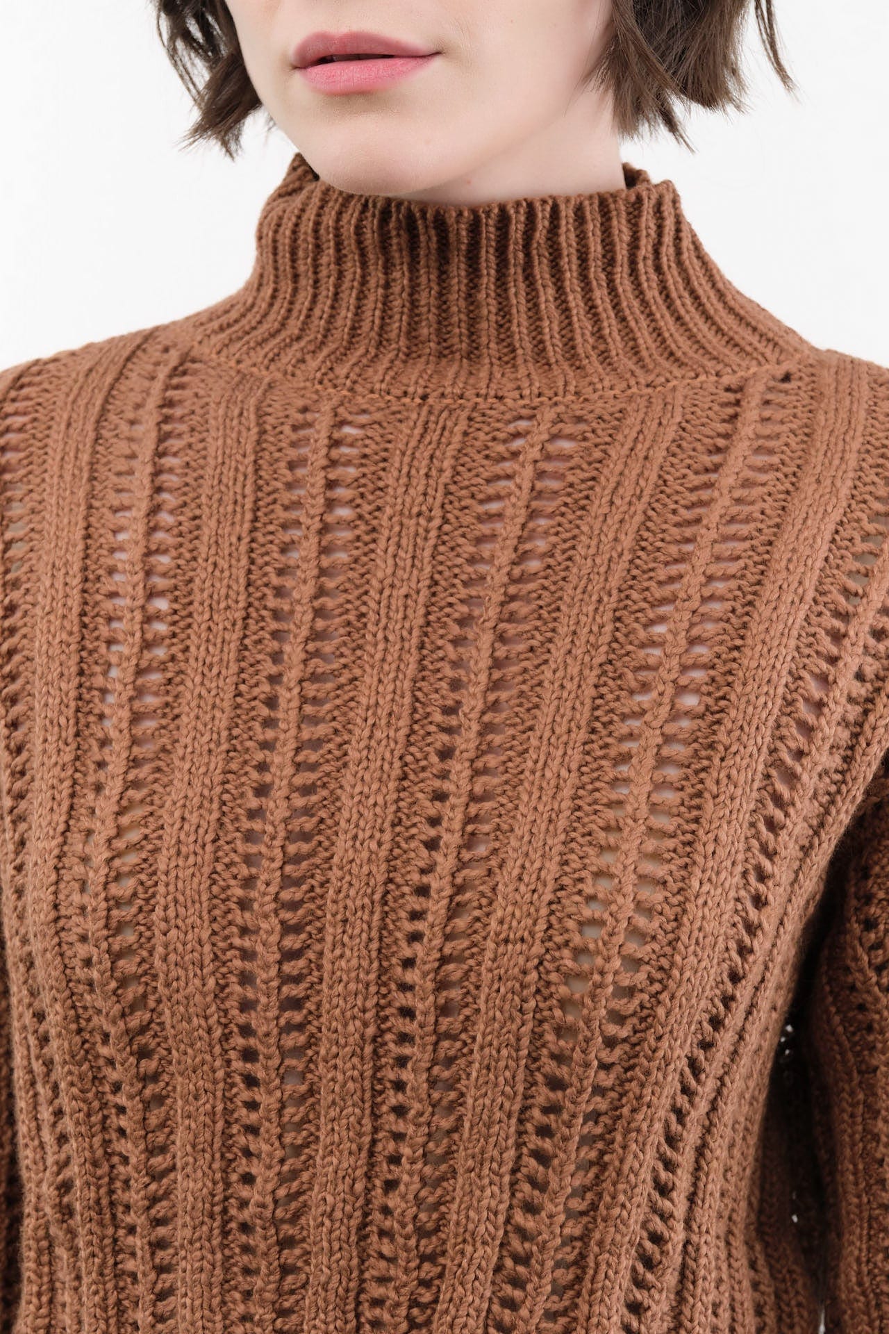 Atelier Delphine Apparel Womens Sweaters Lousanne Top in Wood