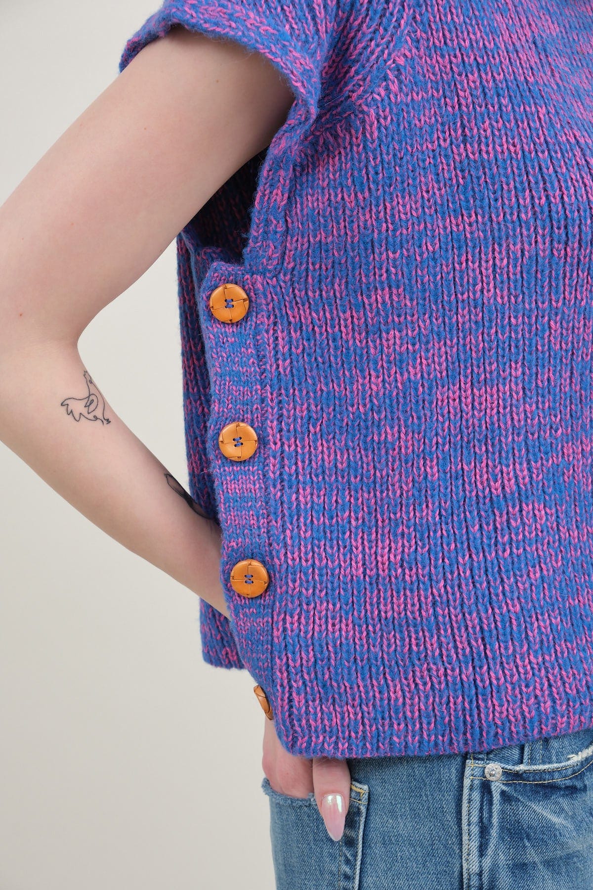 Leather buttons on Wrenley Top