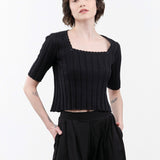 Atelier Delphine Apparel Womens Blouses Vienna Top in Black