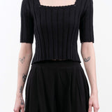 Atelier Delphine Apparel Womens Blouses Vienna Top in Black