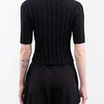 Atelier Delphine Apparel Womens Blouses Vienna Top in Black