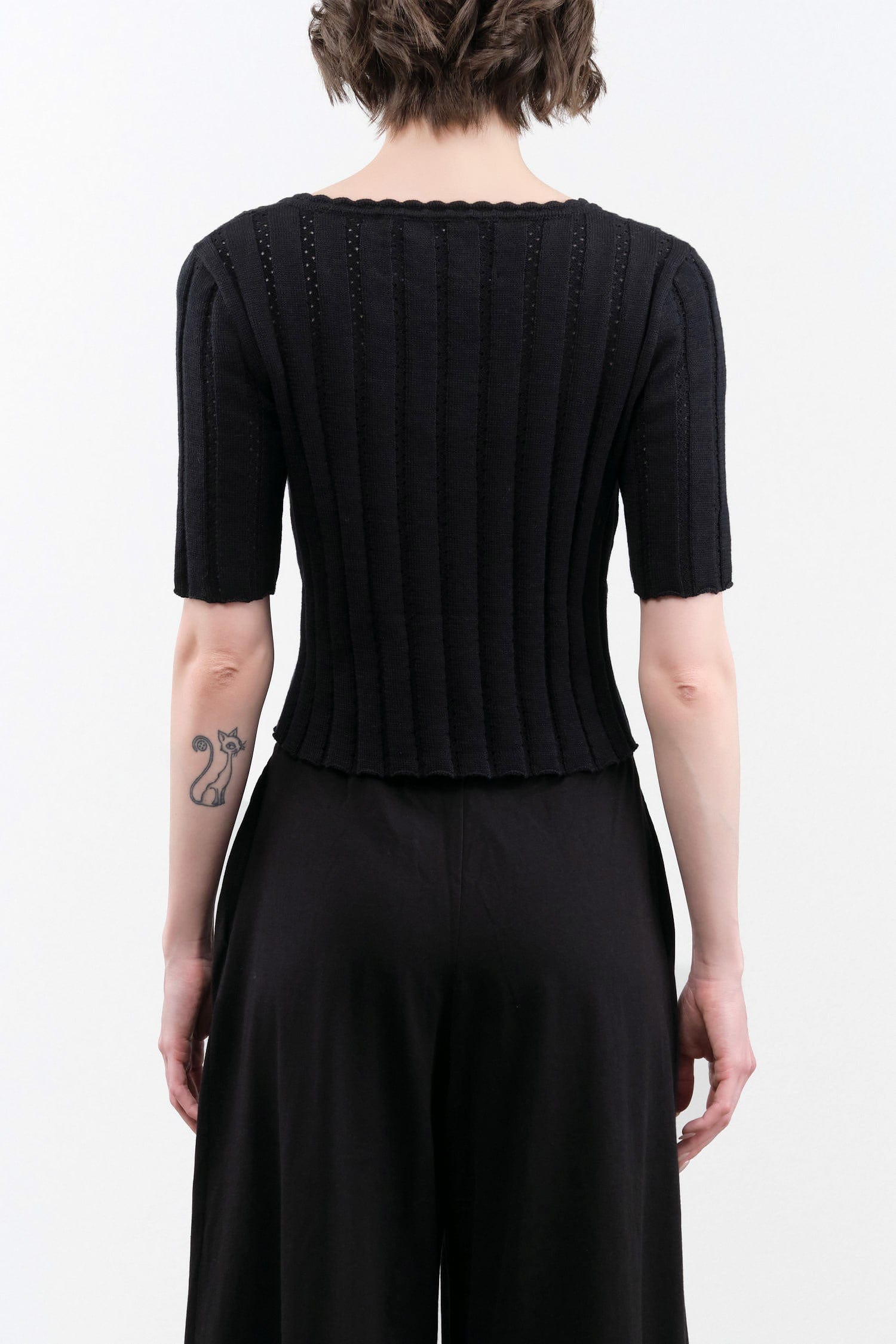 Atelier Delphine Apparel Womens Blouses Vienna Top in Black