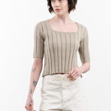 Atelier Delphine Apparel Womens Blouses Vienna Top in Warm Taupe