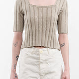 Atelier Delphine Apparel Womens Blouses Vienna Top in Warm Taupe