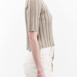 Atelier Delphine Apparel Womens Blouses Vienna Top in Warm Taupe
