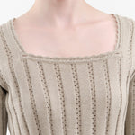 Atelier Delphine Apparel Womens Blouses Vienna Top in Warm Taupe