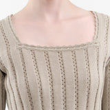 Atelier Delphine Apparel Womens Blouses Vienna Top in Warm Taupe