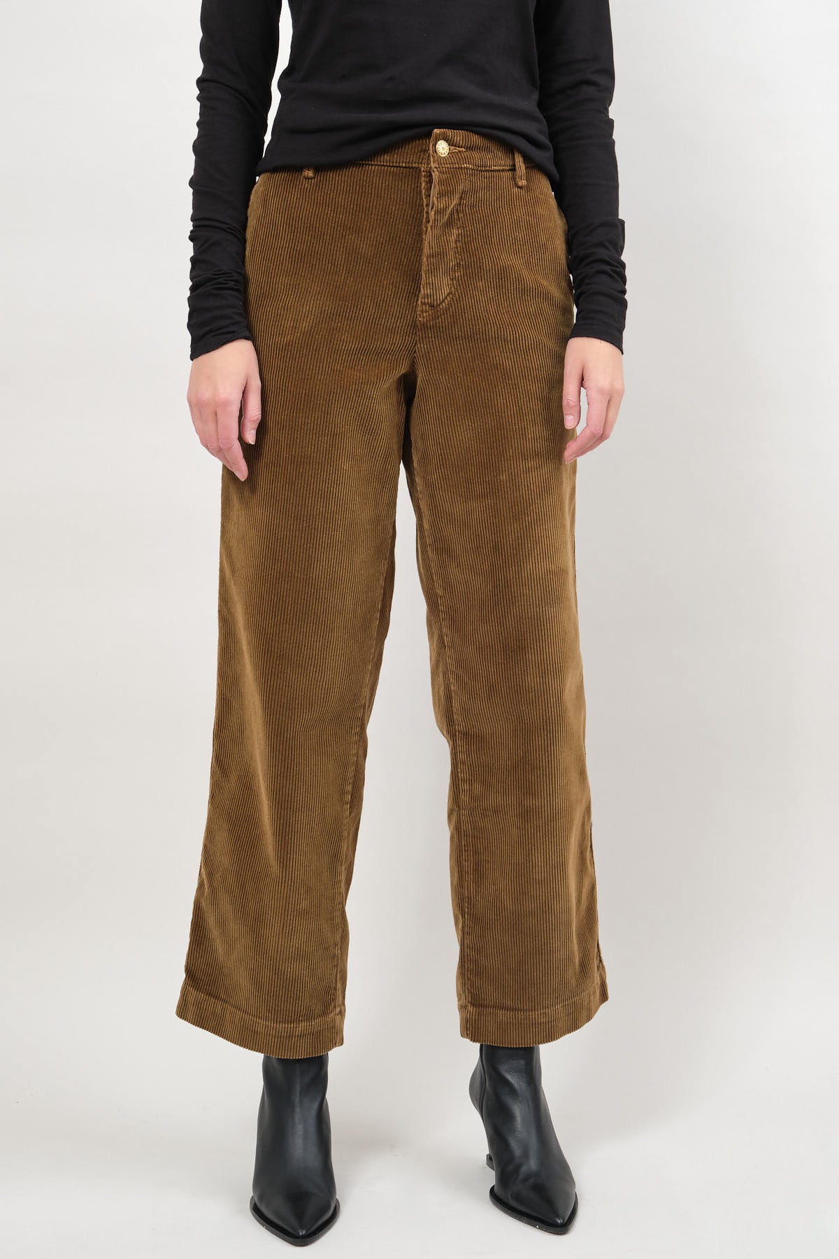 Front of Chino in Camel Corduroy