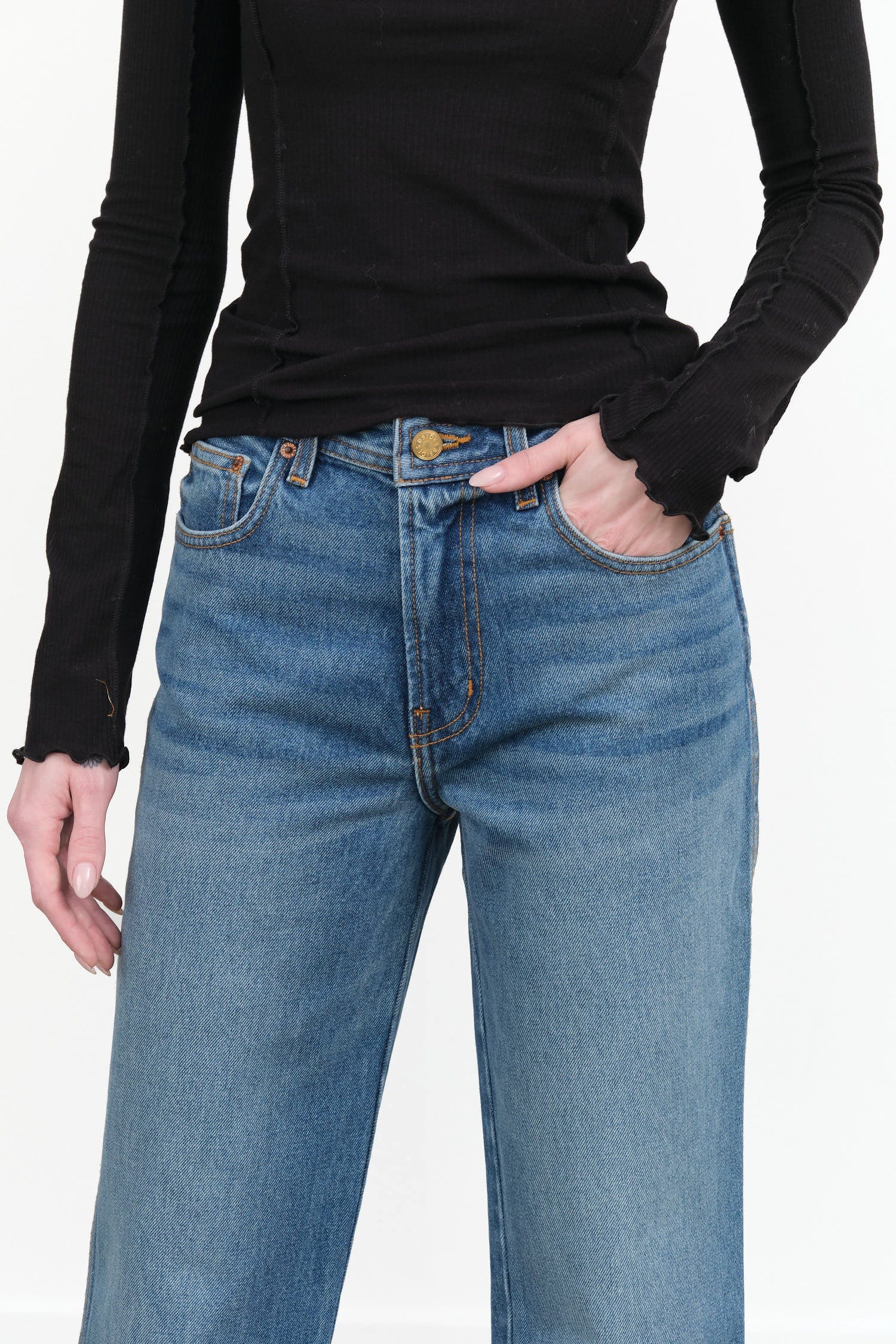 B Sides Jeans Apparel Womens Denim Eshel Jean in Hyde Wash